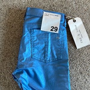 Rag and Bone Jeans size 29 - blue metallic